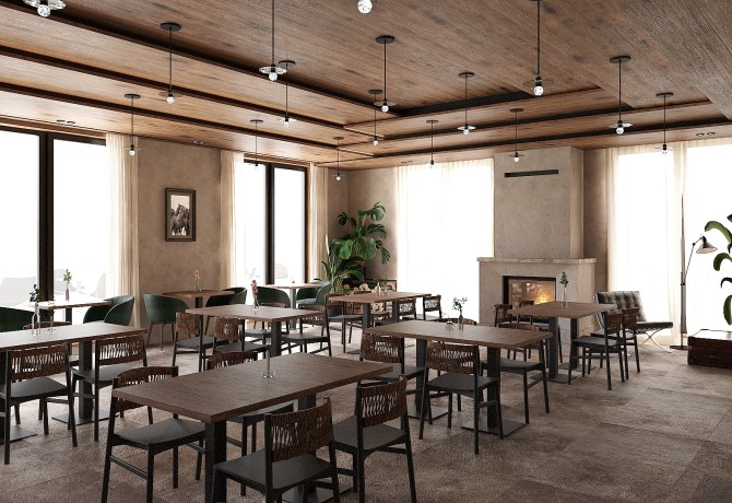 Interior design of Equestrian facility - restaurant